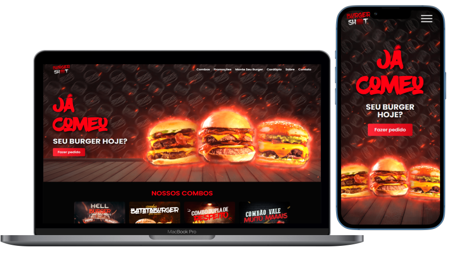 Site delivery para lanchonete e restaurante